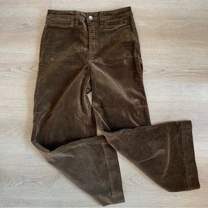 Wide Leg Brown Corduroy Pants